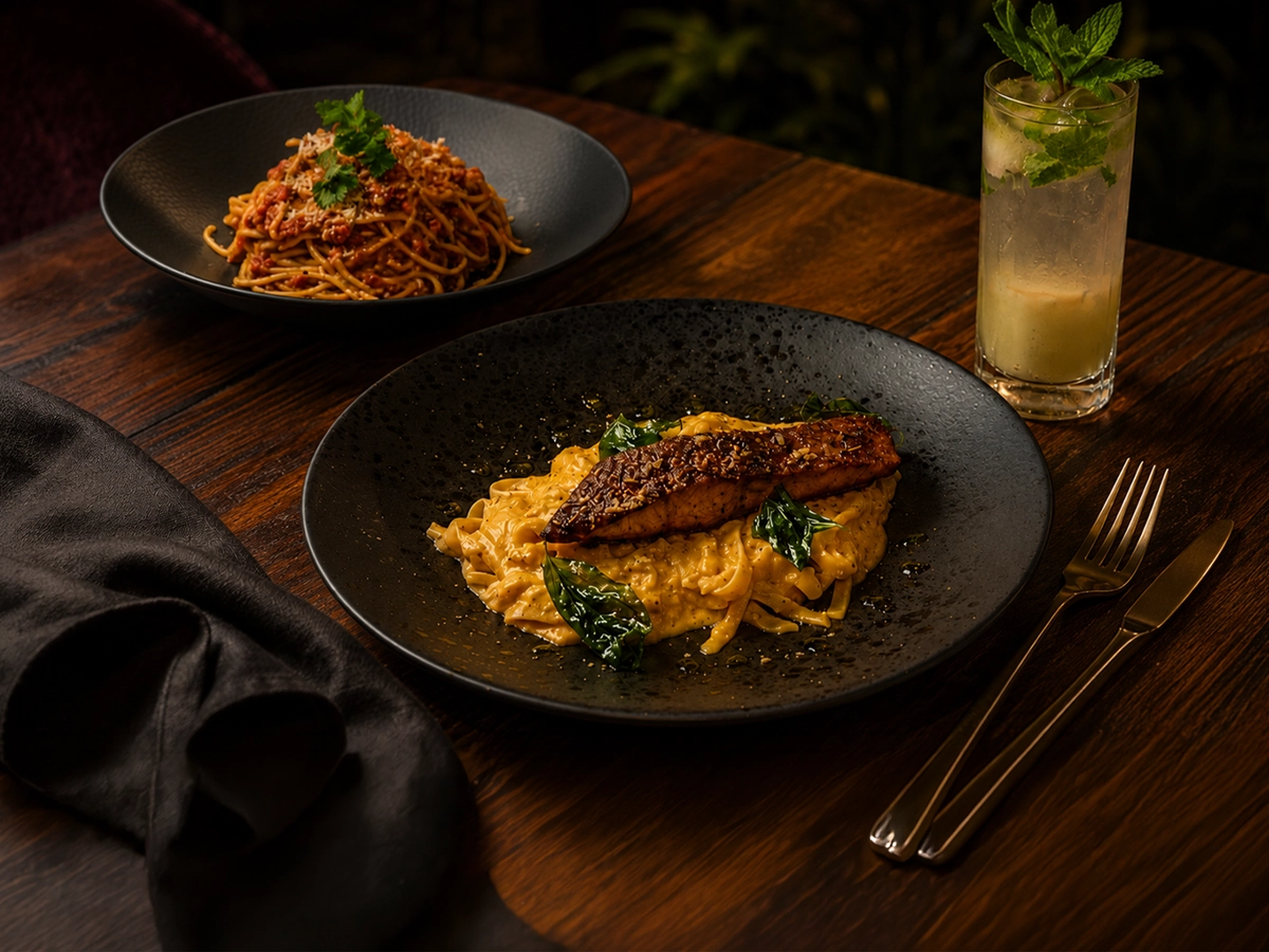 A candlelit dining plate made for sharing